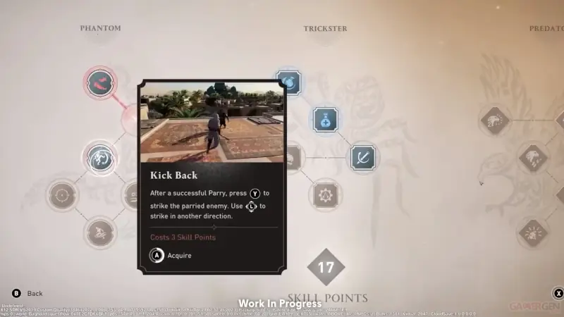 Arbre des compétences de Assass'in's Creed Mirage